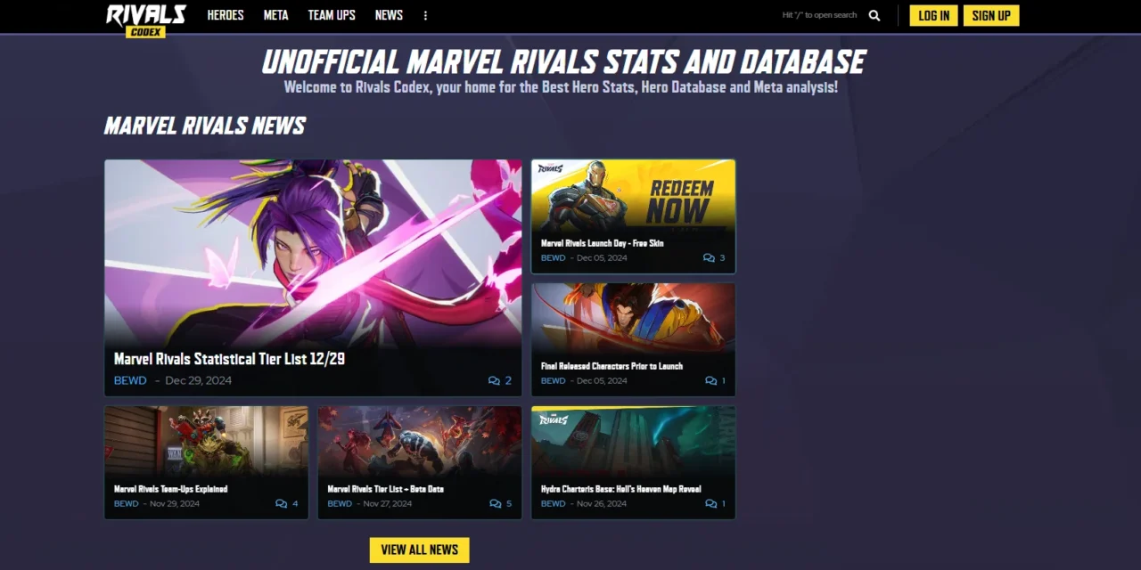 Rivals Codex: The Ultimate Marvel Rivals Companion for Meta, Characters, and Synergy Guides